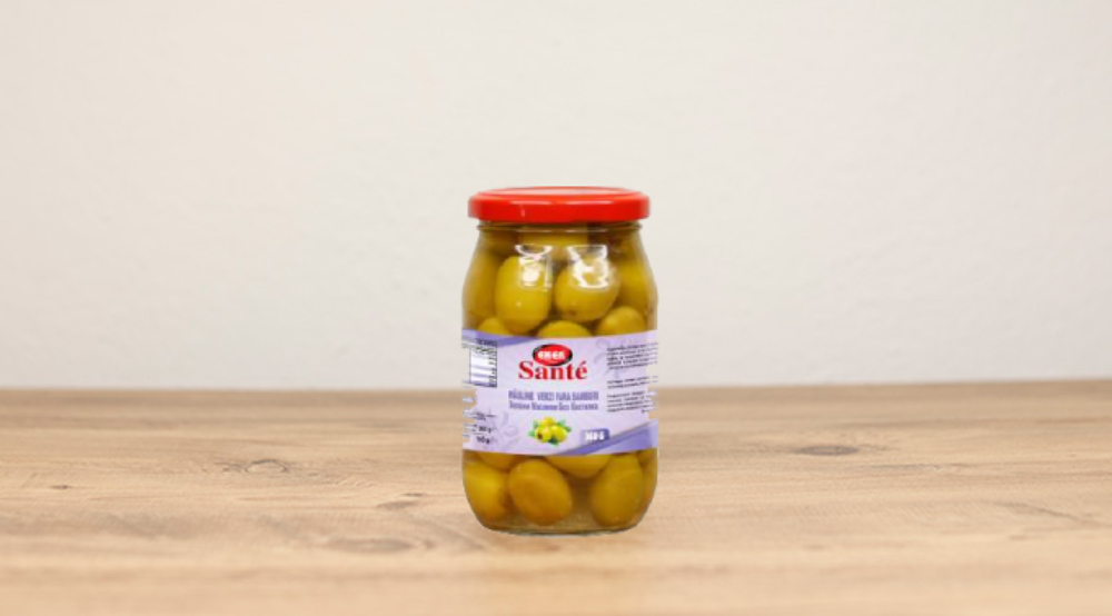 Green Peppers Olives 360 GR Glass Jar